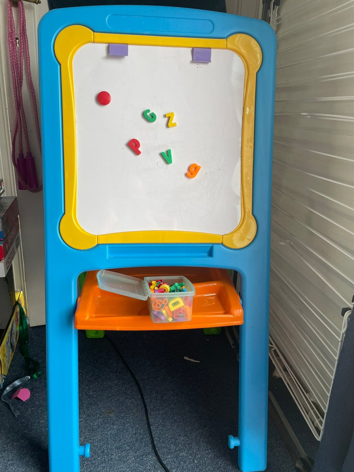 Opvouwbaar dubbelzijdig krijt-/magneetbord, Ophalen, Zo goed als nieuw