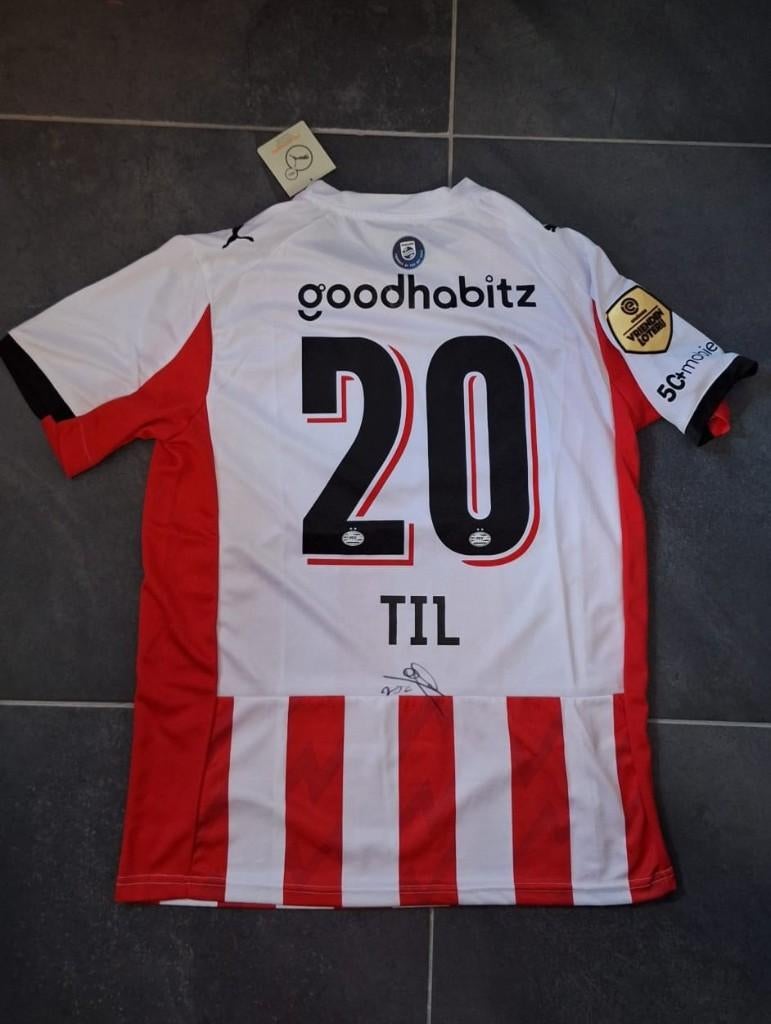 Shirt voetbaltrui met handtekening; Guus Til # PSV Kampioen, Envoi, Neuf, Maillot