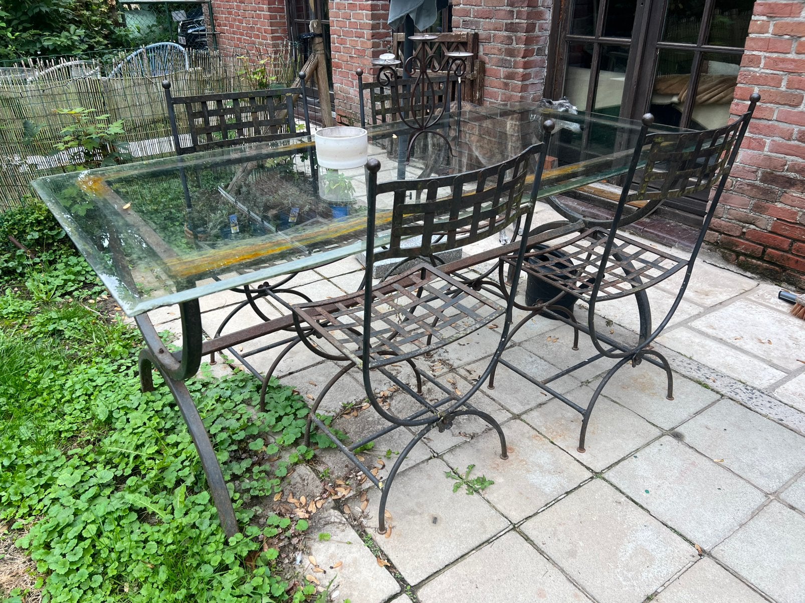 Tafel en 4 stoelen, Ophalen, Gebruikt