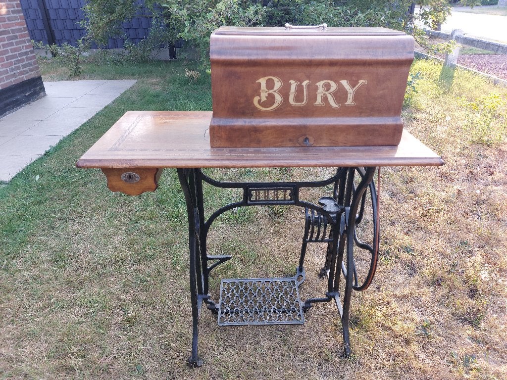 Authentieke Bury naaimachine, Antiek en Kunst, Ophalen