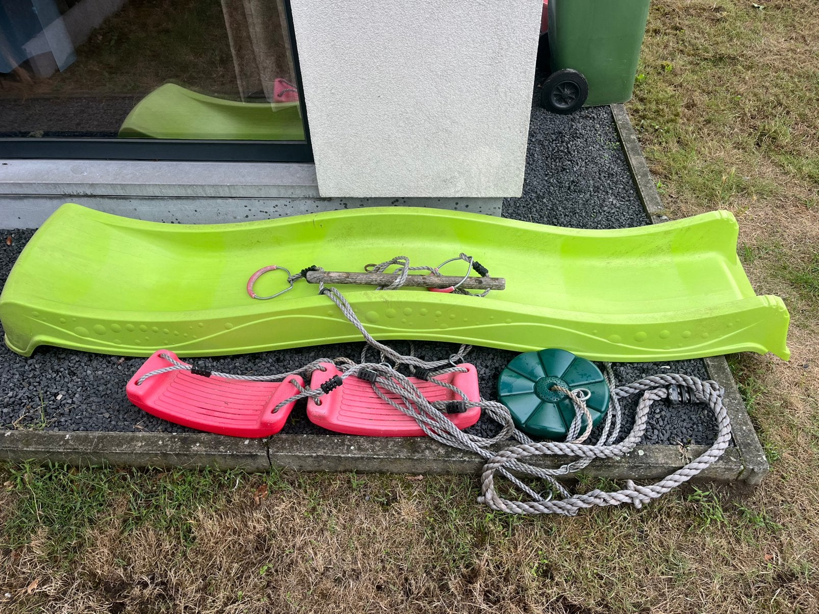 Glijbaan en toebehoren voor speeltuintje, Ophalen, Gebruikt, Glijbaan