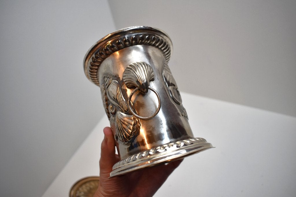 Zilveren koekentrommel met prachtig schelpmotief, Antiek en Kunst, Ophalen of Verzenden, Zilver