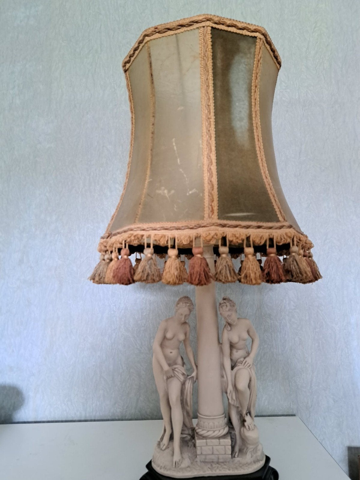 Lampe de table ancienne avec image, Enlèvement