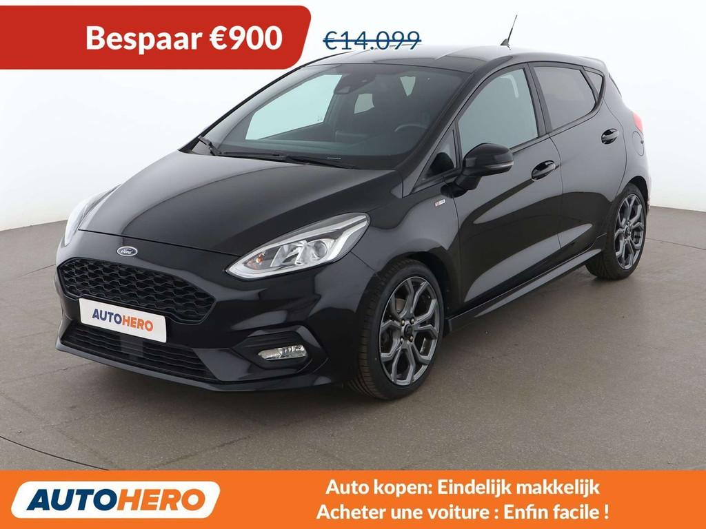 Ford Fiesta 1.0 EcoBoost ST-Line (bj 2020, automaat), Auto's, Stof, Zwart, 5 deurs, Fiësta