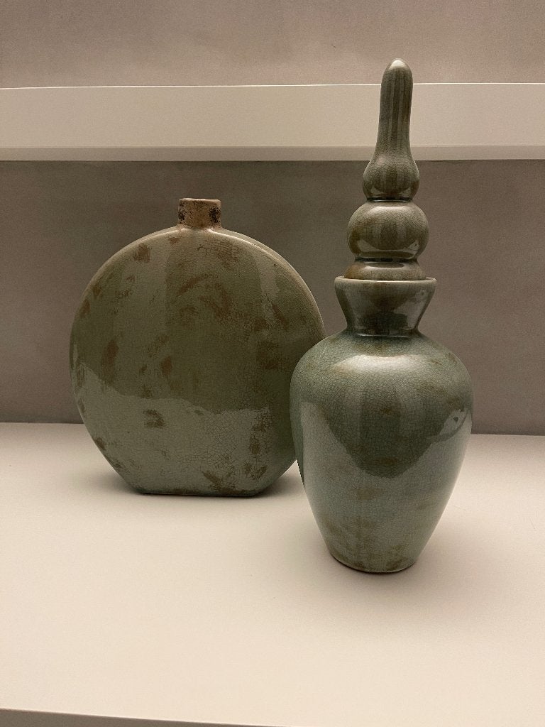 Sier vazen, Ophalen, Nieuw, 40 cm, Steen/keramiek