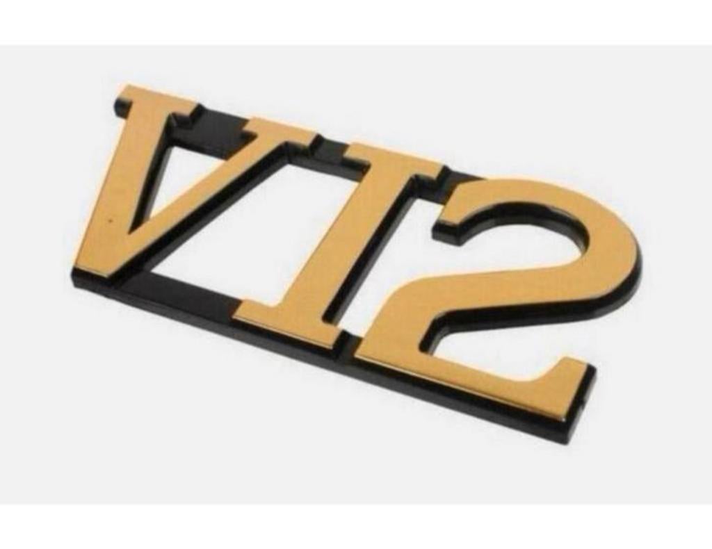 Logo du coffre de la JAGUAR XJS, insigne V12 doré BEC4717G, Enlèvement ou Envoi