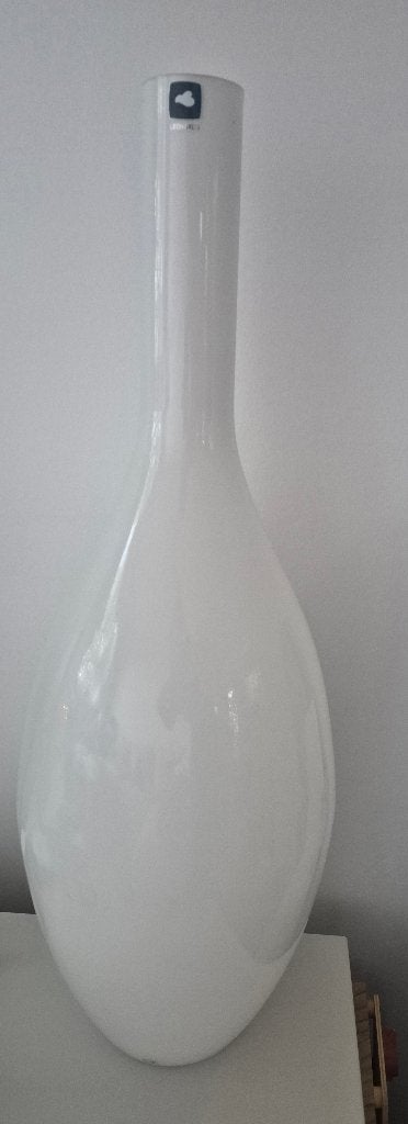 Vaas wit Leonardo beauty 65cm, Ophalen, Handgemaakt, Wit, Glas