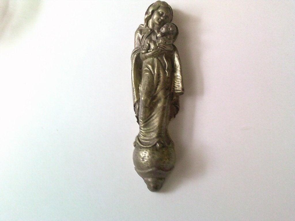 bronze maria beeld met kindje jezus, Antiquités & Art, Enlèvement