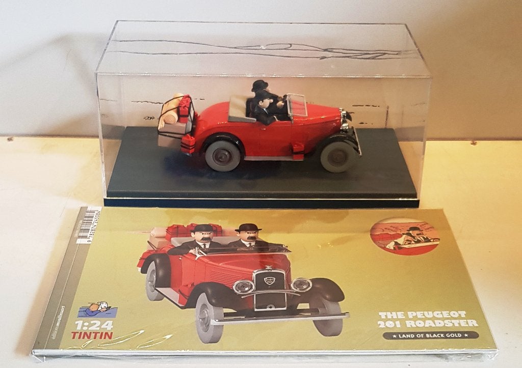 Les voitures de Tintin 1/24 N56, la Peugeot 201 cabriolet, Collections, Envoi, Tintin, Neuf, Statue ou Figurine