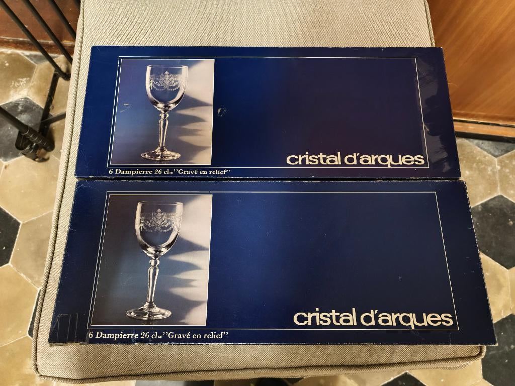 Verres en cristal - Dampierre Cristal d'Arques 26cl, Neuf, Verre ou Verres, Enlèvement, Autres matériaux