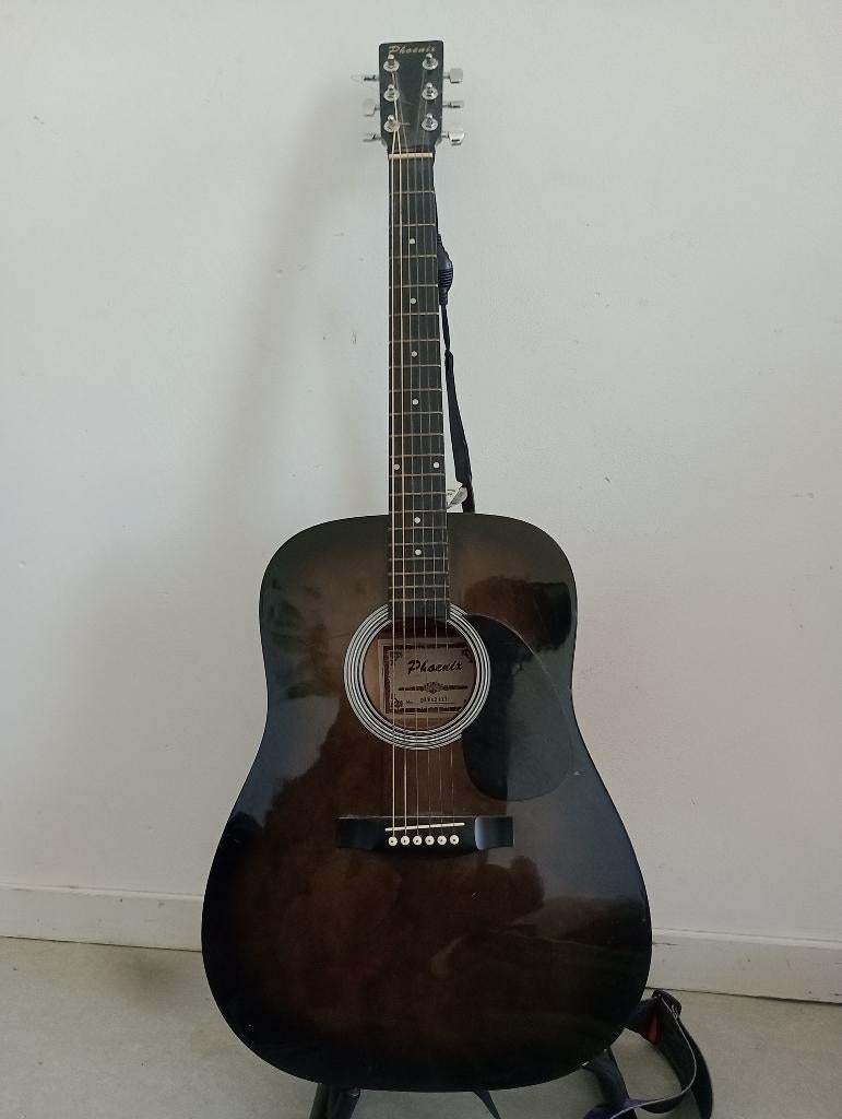 Phoenix - akoestische beginnersgitaar, Enlèvement, Utilisé, Guitare Western ou Guitare Folk