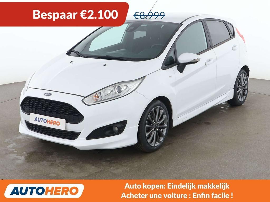 Ford Fiesta 1.0 EcoBoost ST-Line (bj 2016), Auto's, Ford, Voorwielaandrijving, Stof, Gebruikt, Wit