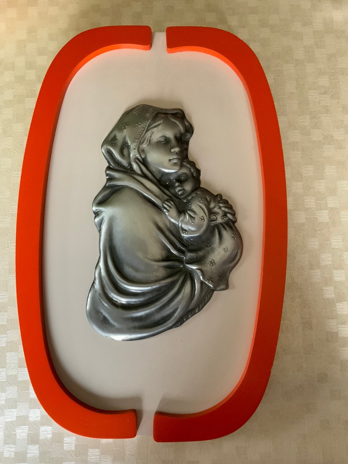 Maria, jezus, vintage, tin, Antiek en Kunst, Ophalen