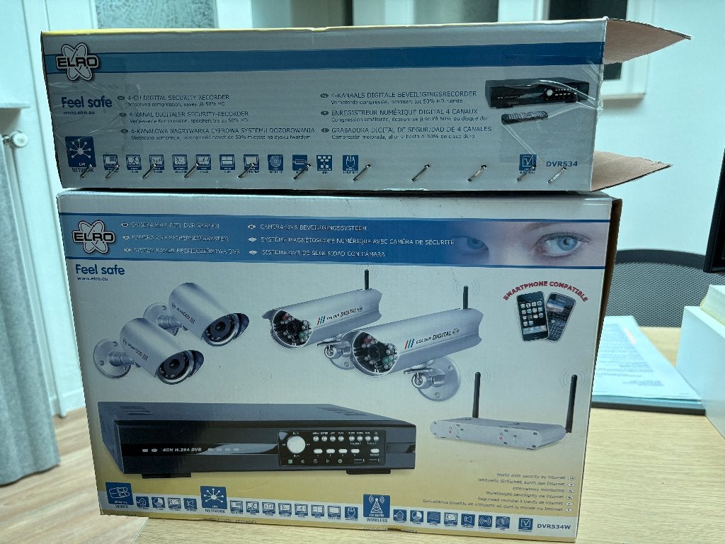 ELRO DVR534W Draadloos Beveiligingssysteem, Maison & Meubles, Sonnettes, Comme neuf, Sans fil, Caméra intégrée, Enlèvement