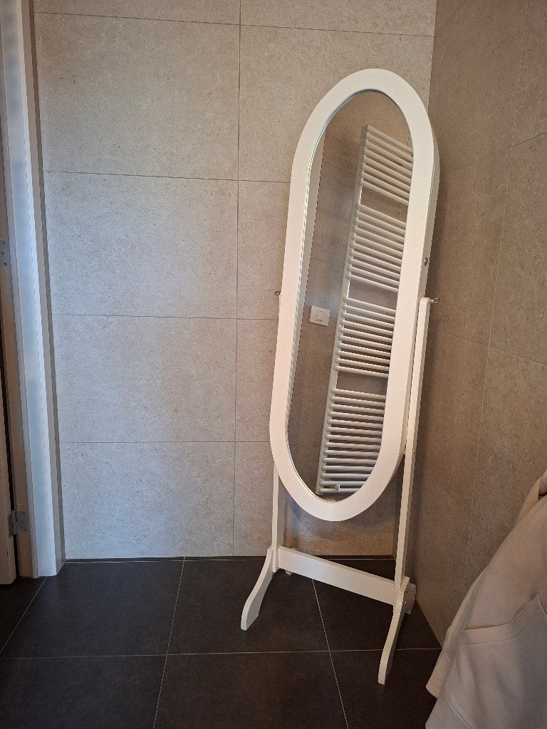 spiegel, Huis en Inrichting, Woonaccessoires | Spiegels, Ophalen, Minder dan 50 cm, Zo goed als nieuw, 150 tot 200 cm