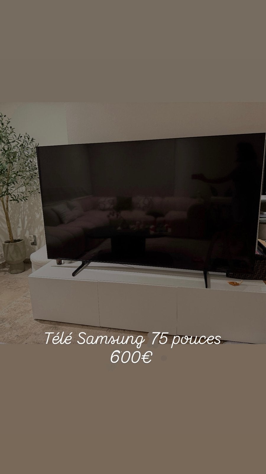 Television Samsung 75 pouces, Audio, Tv en Foto, Televisies, Ophalen of Verzenden, Gebruikt, Samsung
