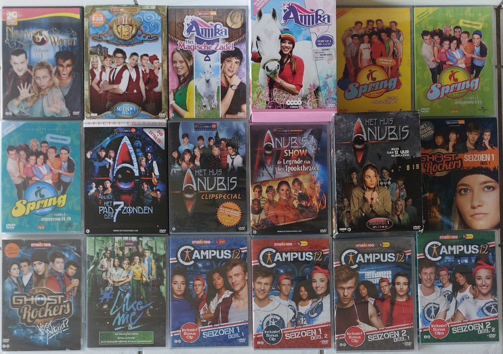 Dvd's Nachtwacht huis Anubis Spring Ghostrockers Amika

Nach, Ophalen of Verzenden