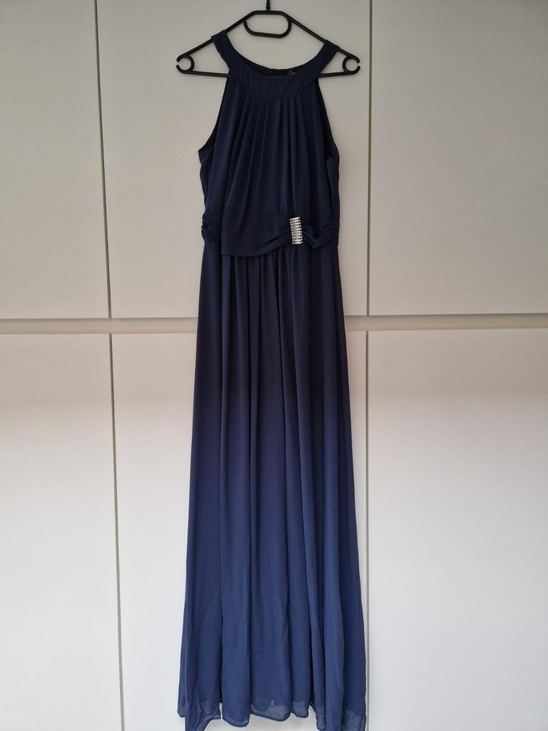 Blauwe gala jurk, Ophalen, Galajurk, Blauw, Maat 42/44 (L)