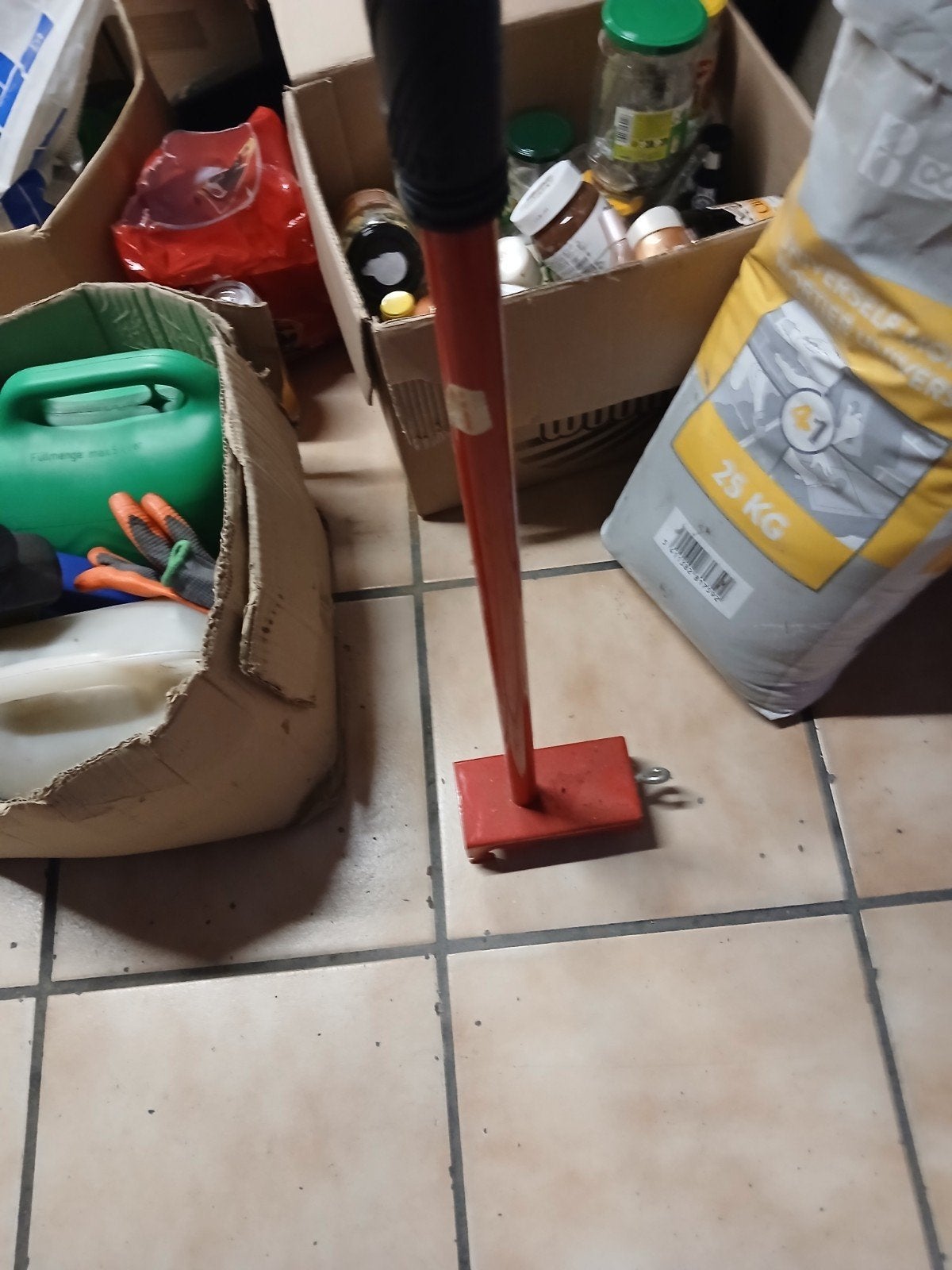 Steunstang kinderfiets, Ophalen