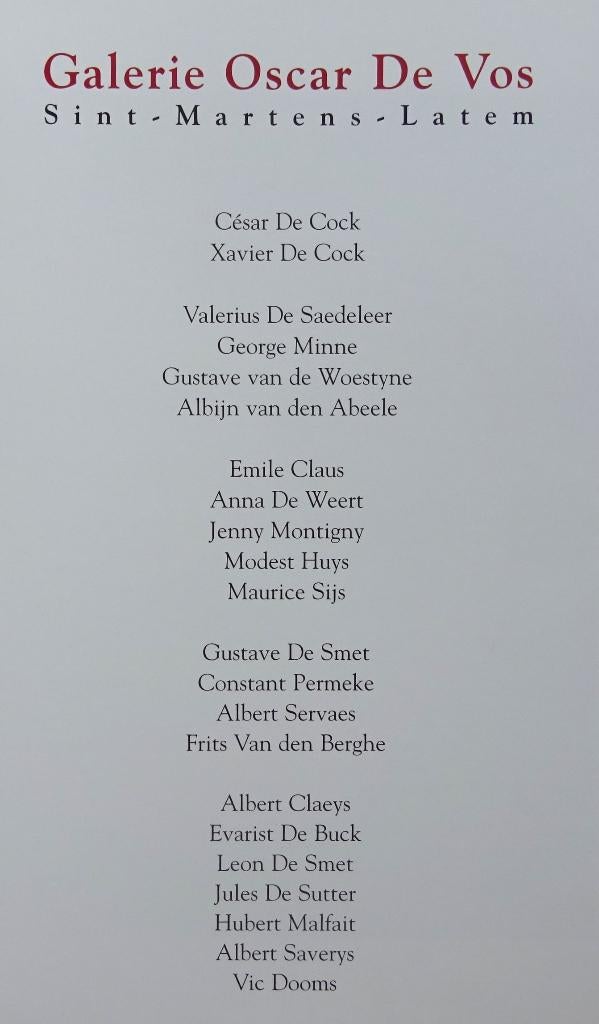 De Latemse School bij Oscar De Vos 2003, Ophalen of Verzenden, Zo goed als nieuw, Schilder- en Tekenkunst
