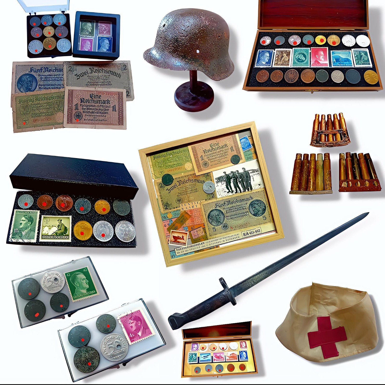 Grote WO2 Verzameling Militaria - Zie omschrijving!!, Ophalen of Verzenden, Landmacht, Hulzen of Bodemvondsten