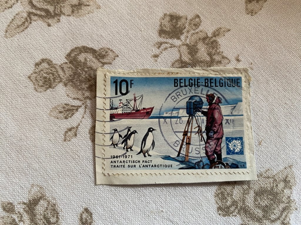 Belgische postzegel 1961-1971 Antarctisch Pact 10F, Scheepvaart, Verzenden, Frankeerzegel, Gestempeld
