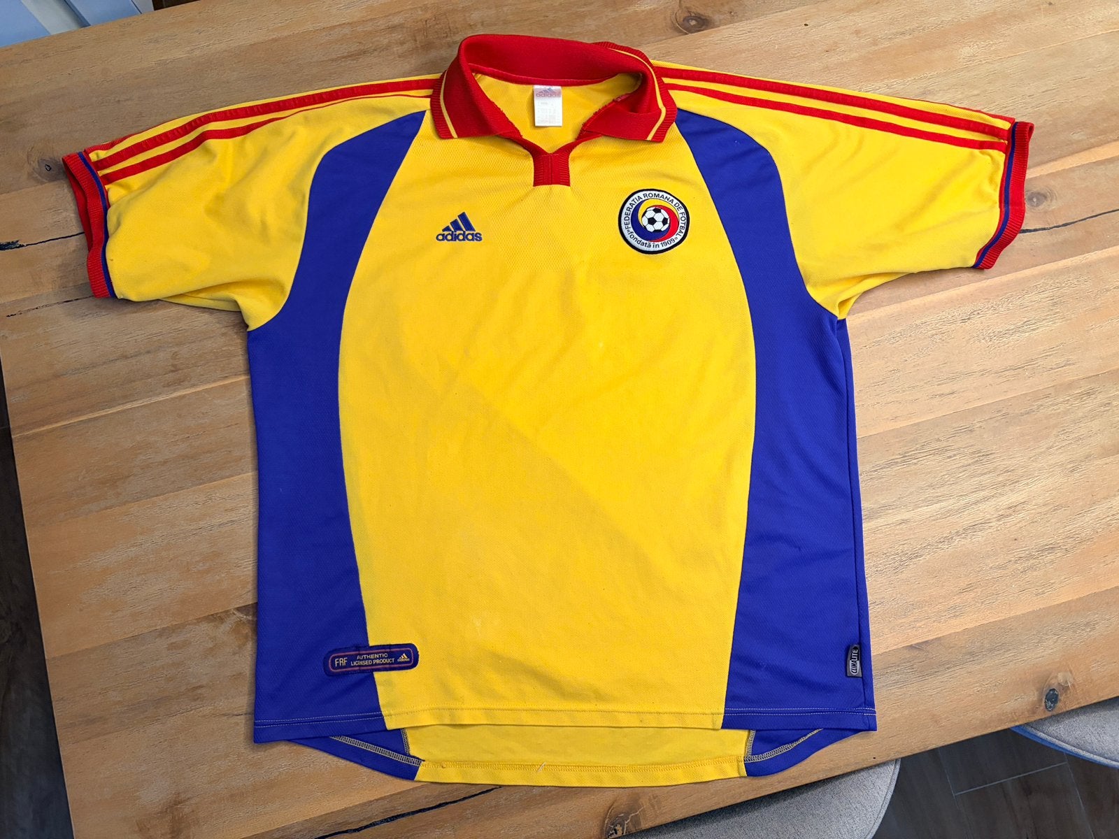 Romenia voetbal shirt euro 2000 trui soccer roemenië adidas, Enlèvement ou Envoi, Utilisé, Maillot