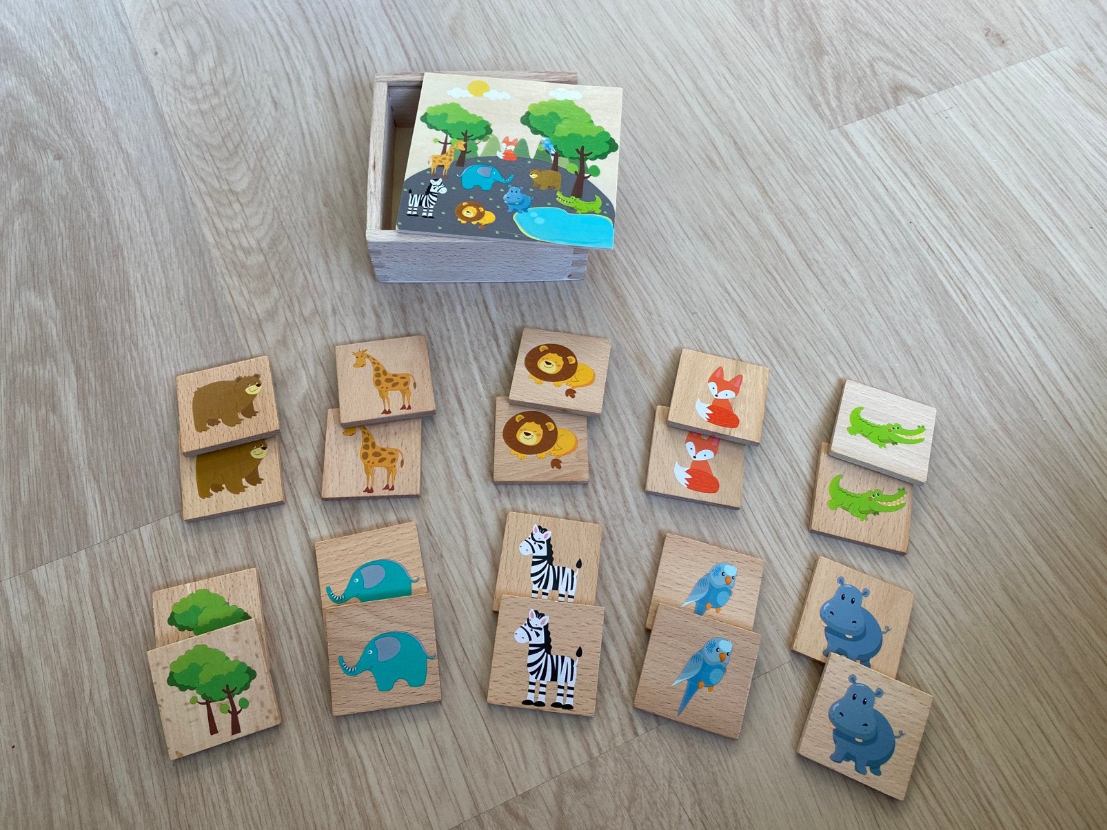 Memory spel hout, Ophalen of Verzenden, Zo goed als nieuw