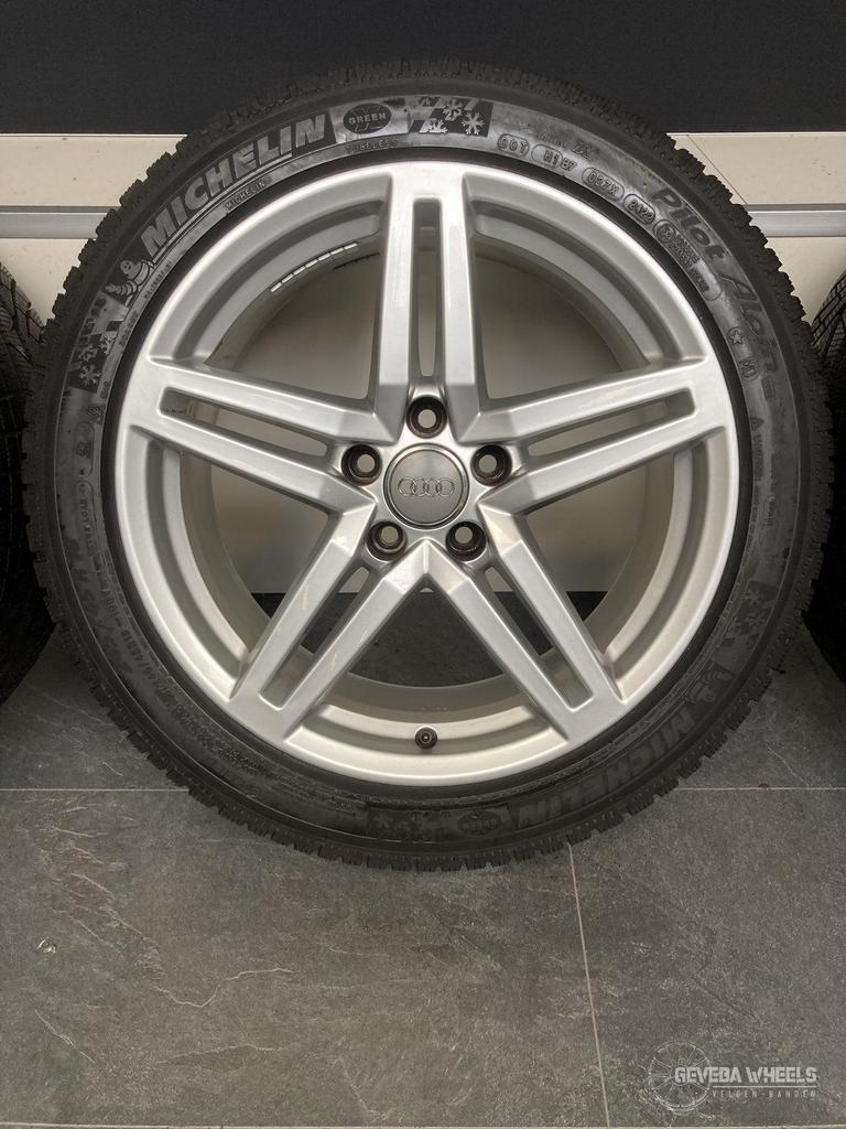 18” originele Audi A6 C7 velgen Michelin winterbanden 5x112, Auto-onderdelen, 18 inch, -, -, Banden en Velgen