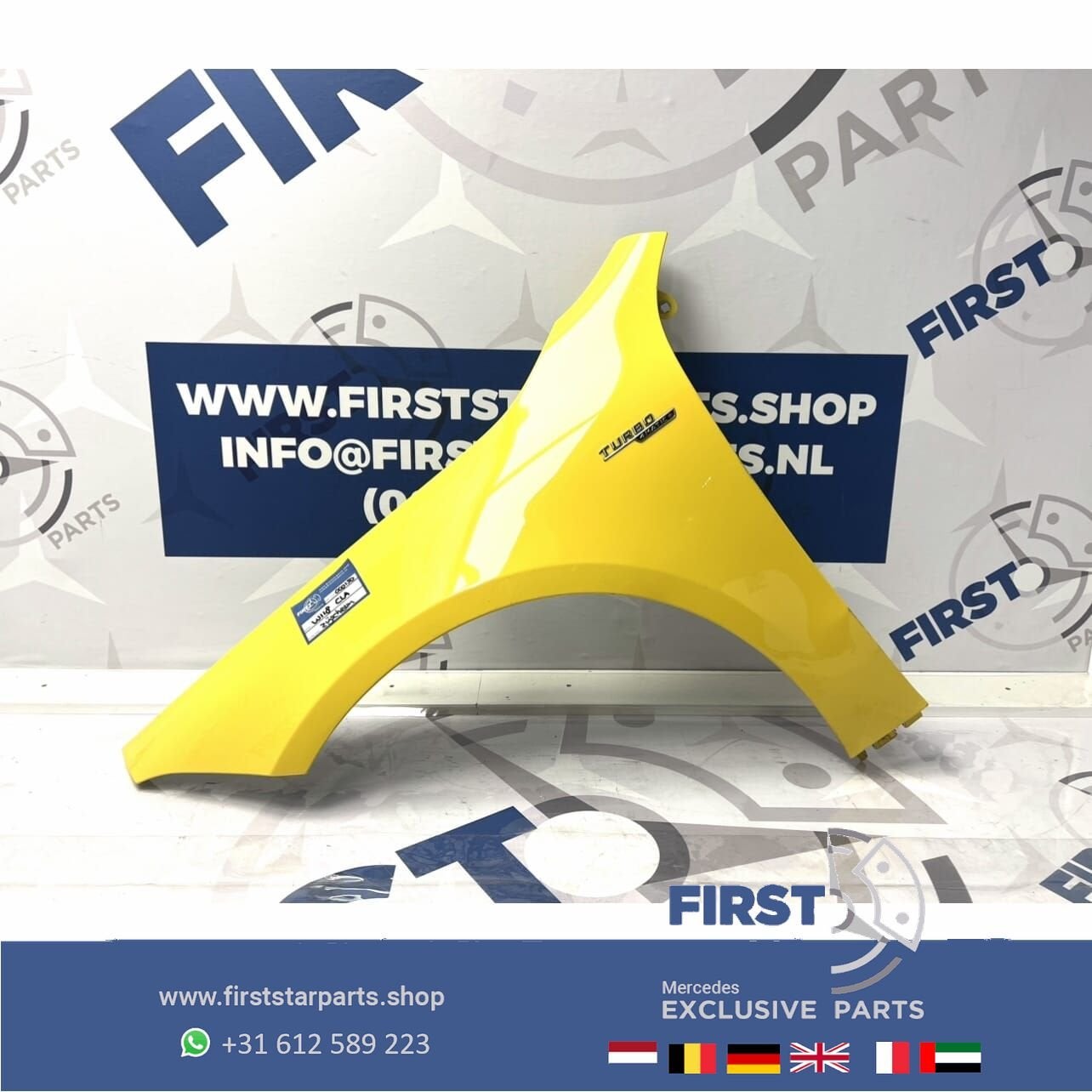 W118 CLA45 AMG ZIJSCHERM LINKS Mercedes CLA 45 CLA45S 2018-2, Gebruikt, -, Links, Ophalen of Verzenden