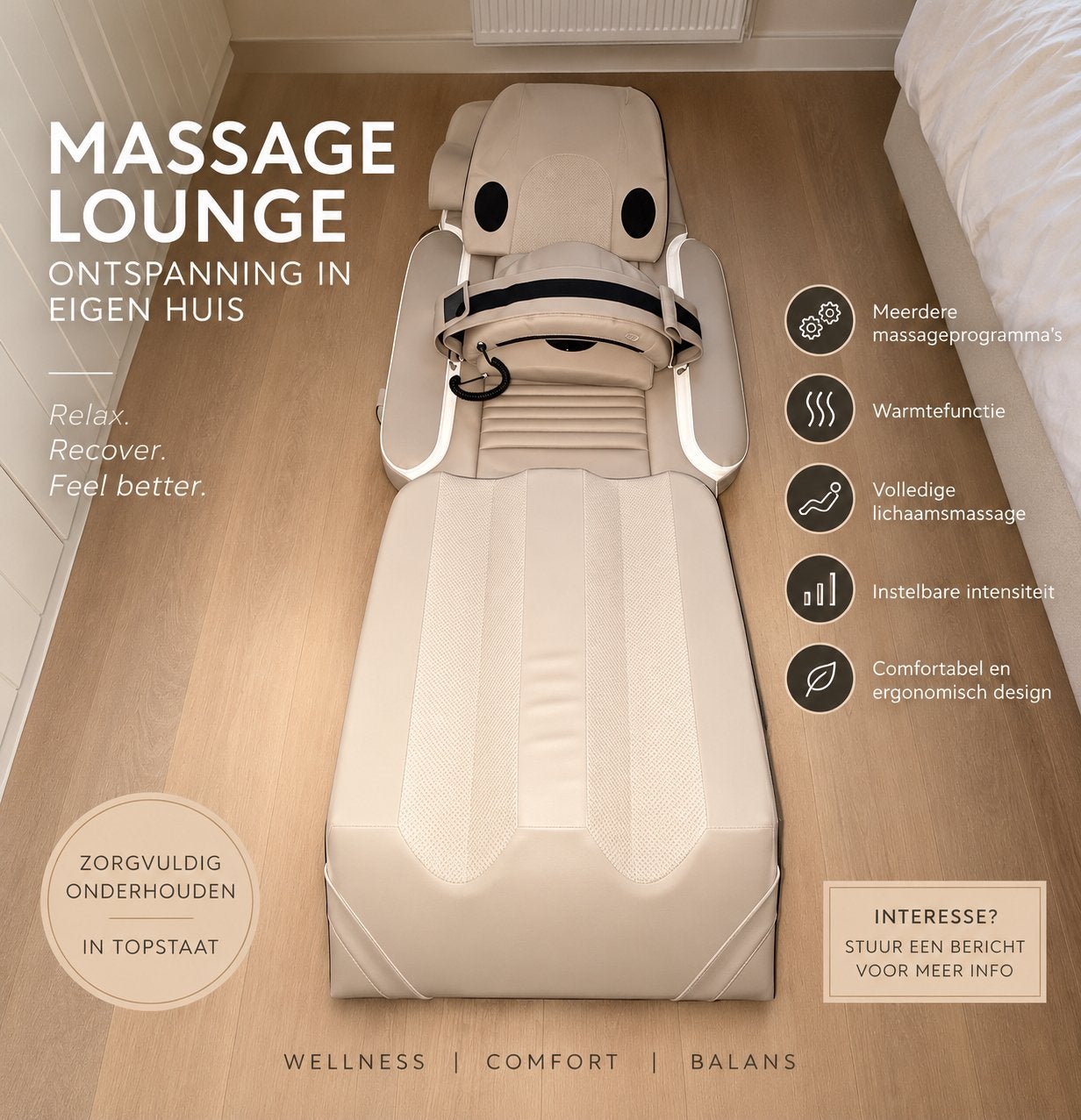 Hhp massage matras, Ophalen, Zo goed als nieuw