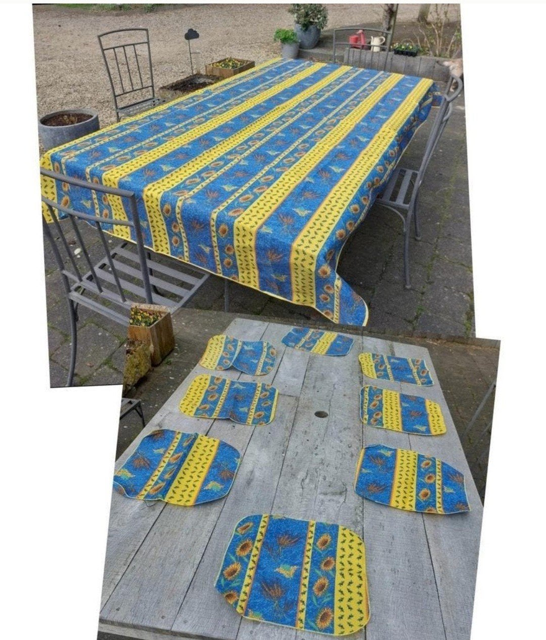Nappe provençale avec ses 8 serviettes, Huis en Inrichting, Ophalen, Zo goed als nieuw, Rechthoek