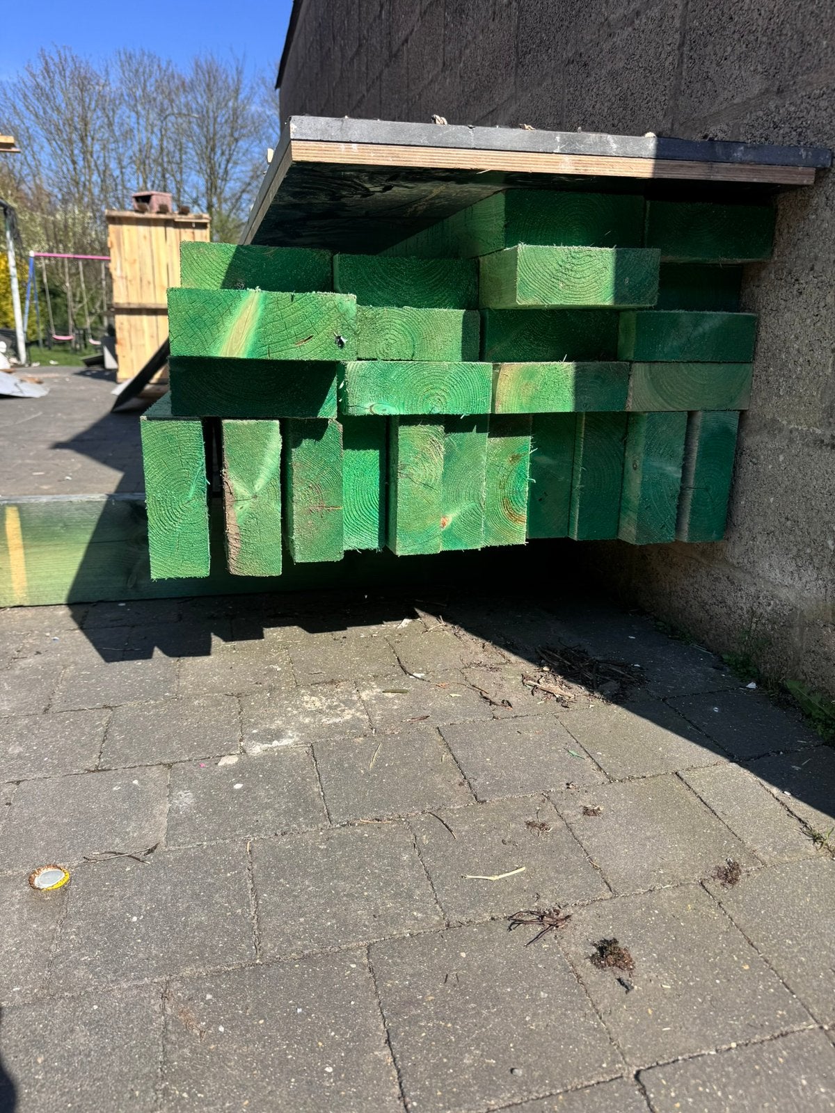 Bois, Jardin & Terrasse, Palissades, Enlèvement, Comme neuf, Bois