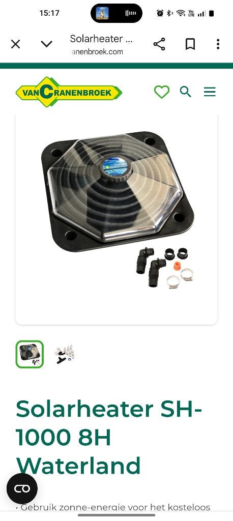 Zwembad verwarming Solarheater, Tuin en Terras, Zwembad-toebehoren, Ophalen, Nieuw, Verwarming