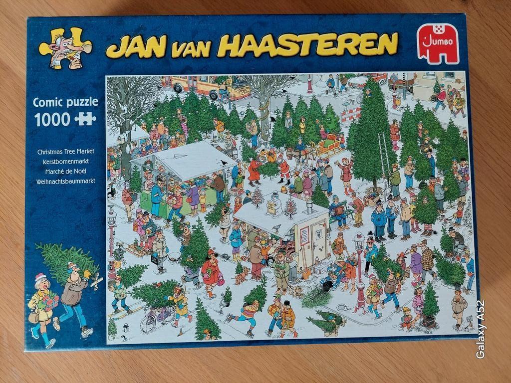 puzzle 1000 pièces - Jumbo Van Haasteren - Marché de Noël, Enlèvement ou Envoi, 500 à 1500 pièces, Comme neuf, Puzzle