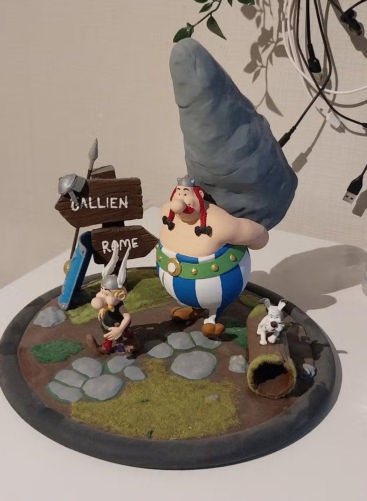 beeldje asterix en obelix en Idefix, Verzamelen, Stripfiguren, Ophalen of Verzenden, Asterix en Obelix, Nieuw, Beeldje of Figuurtje