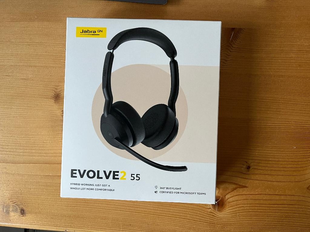 Jabra Evolve2 55 - Casque audio bluetooth - Neuf, Neuf, Enlèvement ou Envoi, On-ear, Microphone repliable