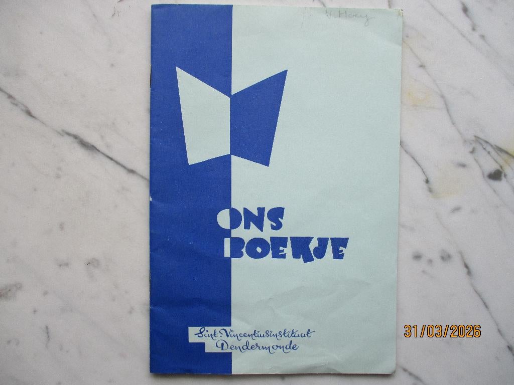 Ons Boekje Sint-Vincentiusinstituut 1968 Dendermonde 28blz., Verzenden, Zo goed als nieuw
