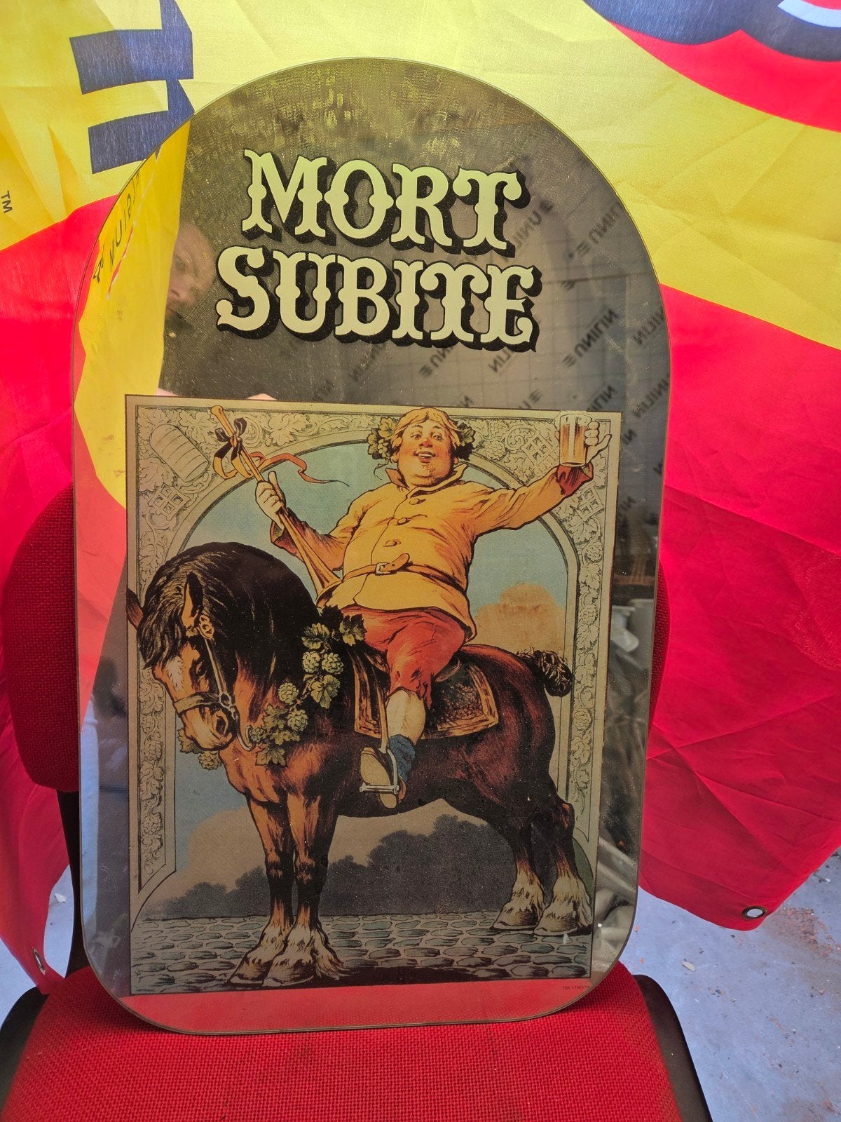 Mort subite spiegelglas, Antiek en Kunst, Ophalen