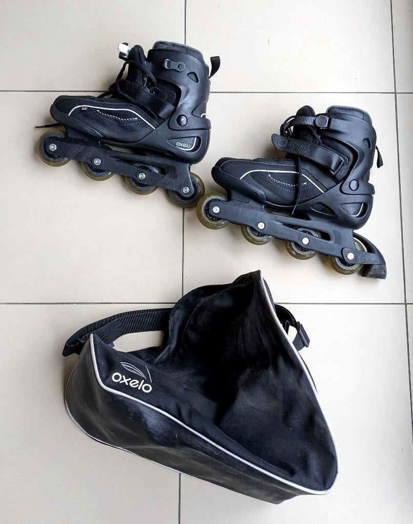 Inlineskates voor volwassenen met alle accessoires, Sport en Fitness, Verstelbaar, Heren, Zo goed als nieuw, Inline skates 4 wielen
