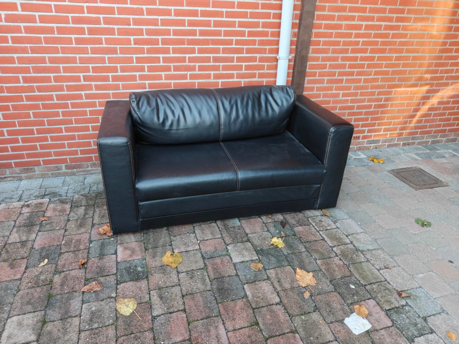 slaapbank, Ophalen, Kunststof, Tweepersoons, Zo goed als nieuw