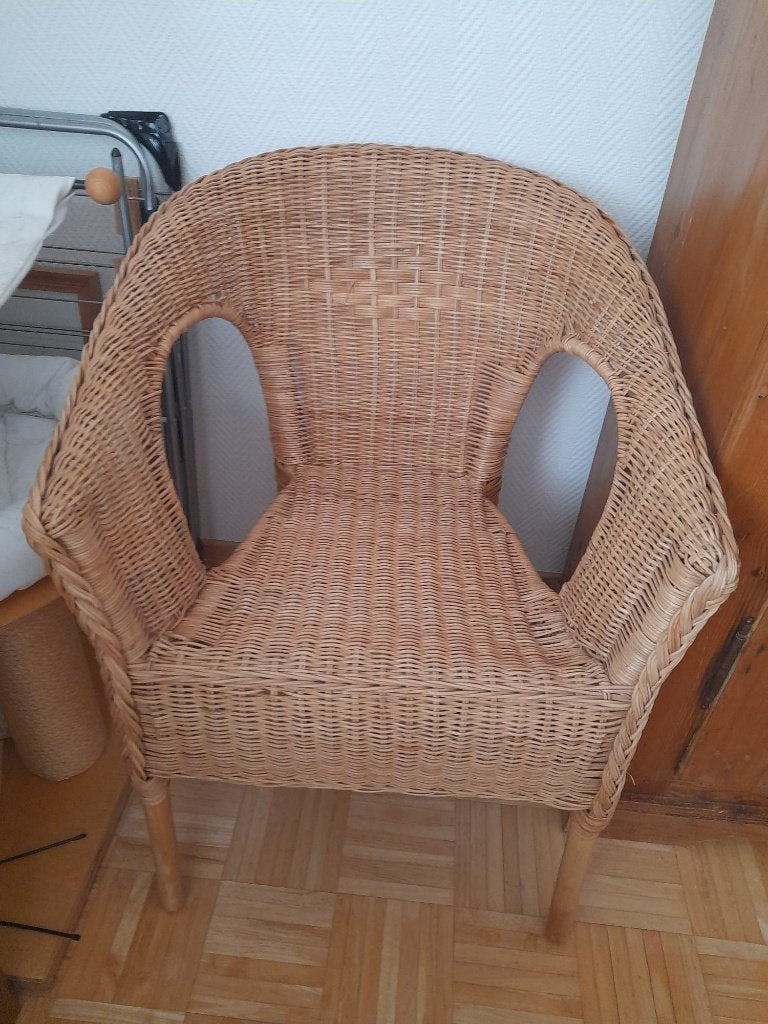 Fauteuil en rotin, Maison & Meubles, Moins de 75 cm, Osier ou Rotin, Enlèvement, Utilisé