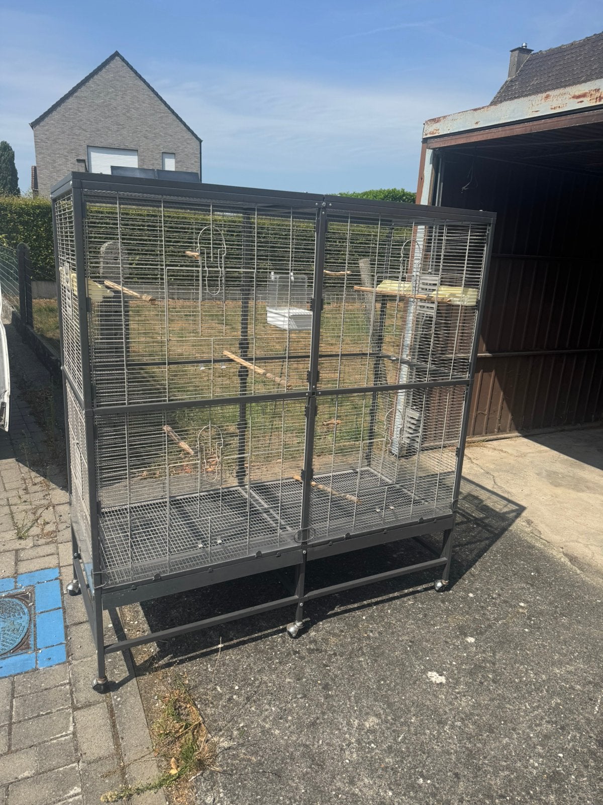 Grande volière pour oiseaux/cage à perroquets, Enlèvement, Comme neuf, Cage à oiseaux
