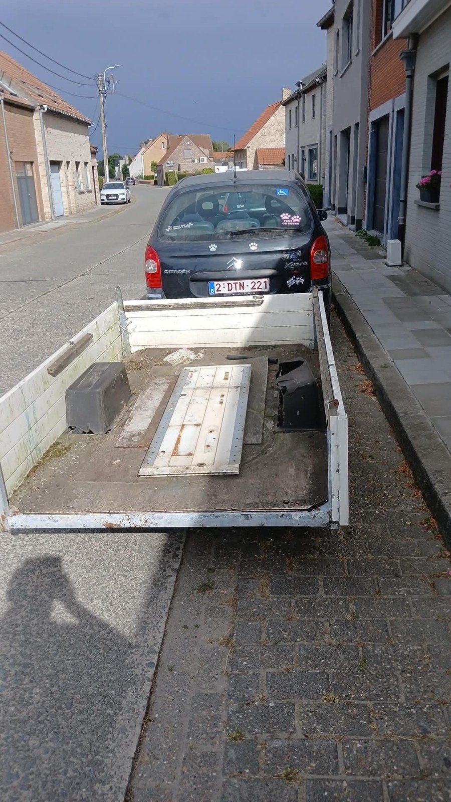 aanhangwagen met werk, Enlèvement
