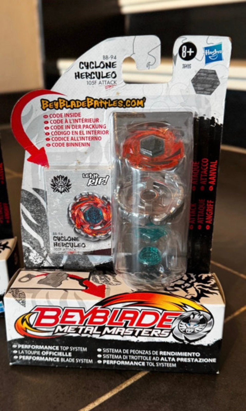 Hasbro Beyblade Metal Masters - Cyclone Herculeo 105F, Ophalen of Verzenden, Nieuw