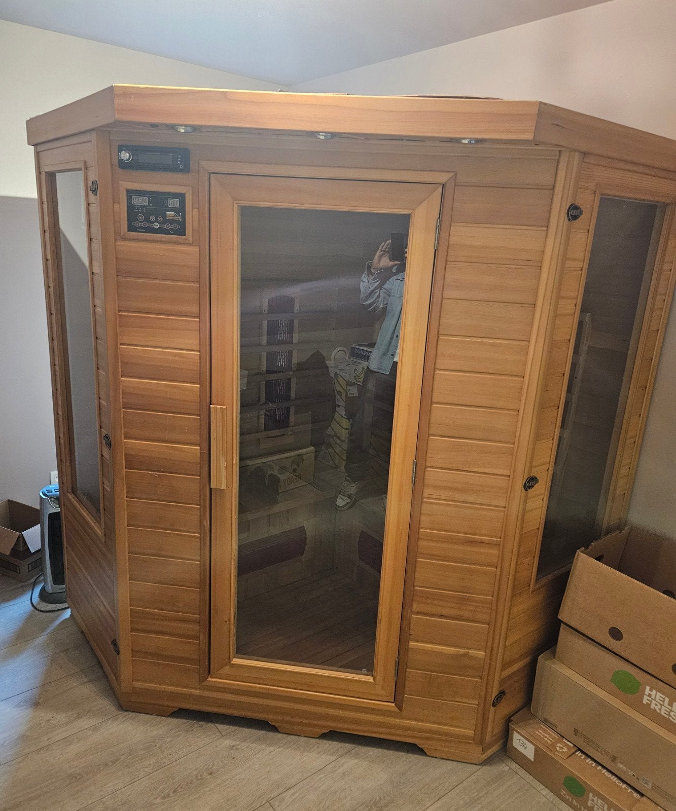 Mooie infraroodsauna, Ophalen