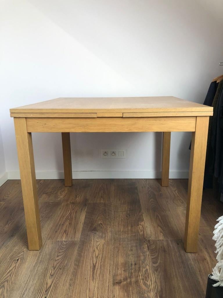 Uitrekbare tafel ikea, Huis en Inrichting, Tafels | Eettafels, Ophalen, Gebruikt, 50 tot 100 cm, Vijf personen of meer