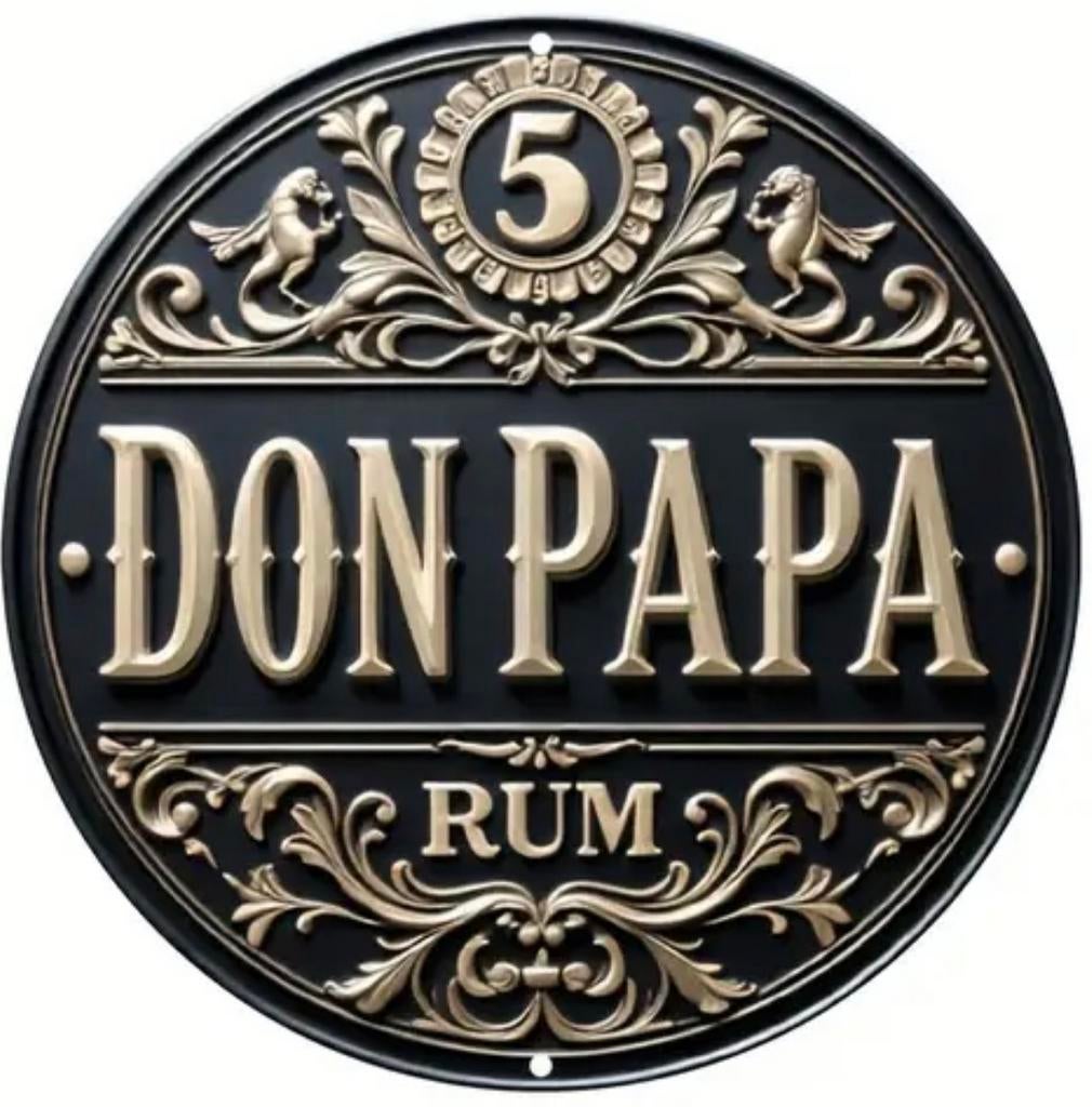 Metalen reclamebord Don Papa rum 5 - retro vintage mancave, Ophalen of Verzenden, Nieuw, Reclamebord