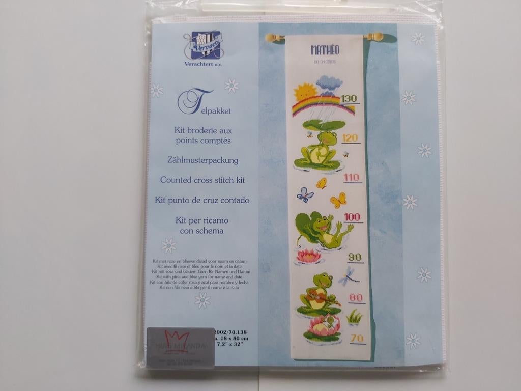 Vervaco telpakket kruissteek - Kikkers, Ophalen of Verzenden, Nieuw