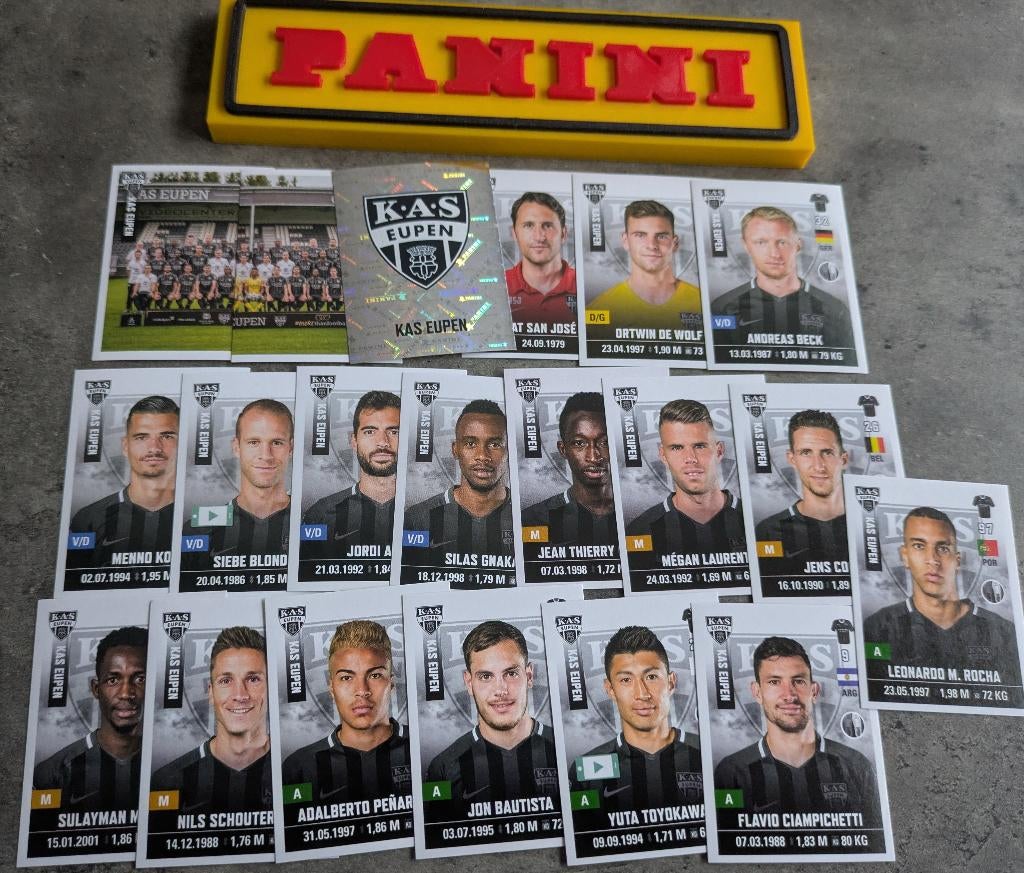Lot de 20 autocollants Panini  football 2019/20 ASA EUPEN, Enlèvement ou Envoi, Neuf